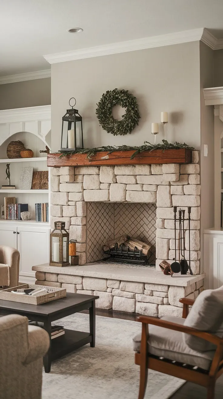 This fireplace remodel completely changed the game!  From a fireplaceless living room to a warm and inviting space, this fireplace built-in is the star of the show.  The living room decor is effortlessly chic, and the living room fireplace decor, with its carefully chosen accents, creates a welcoming atmosphere.  Get inspired by these fireplace ideas for your own home fireplace and consider a living room remodel of your own.