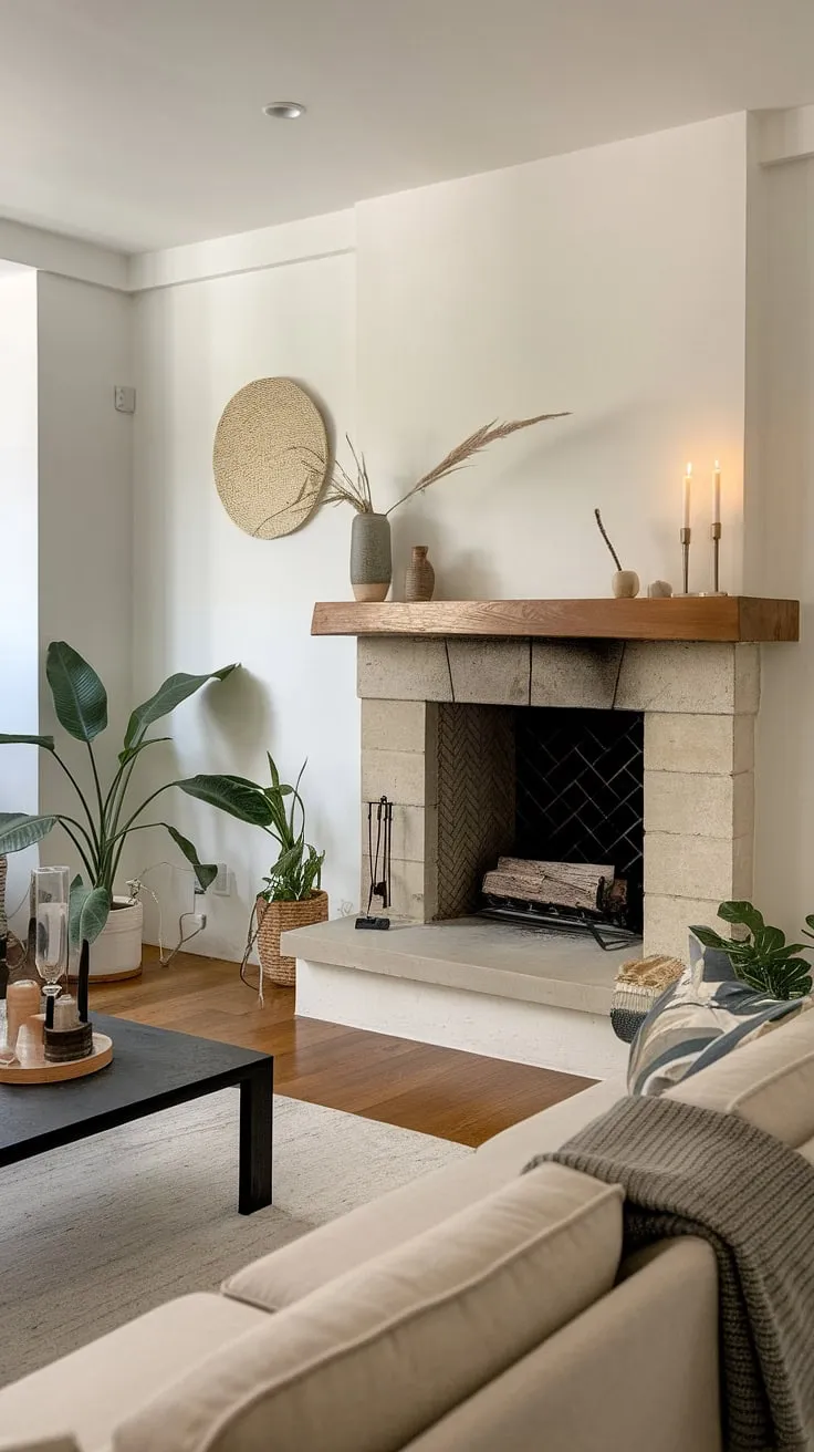 This living room remodel showcases the perfect blend of modern minimalism and cozy warmth, thanks to the stunning fireplace built-ins.  The fireplace ideas here are effortlessly chic, transforming this fireplaceless living room into a haven of style and comfort.  The living room fireplace decor is understated yet impactful, highlighting the beauty of the home fireplace and creating a space perfect for relaxation.  A fireplace makeover doesn't get much better than this.