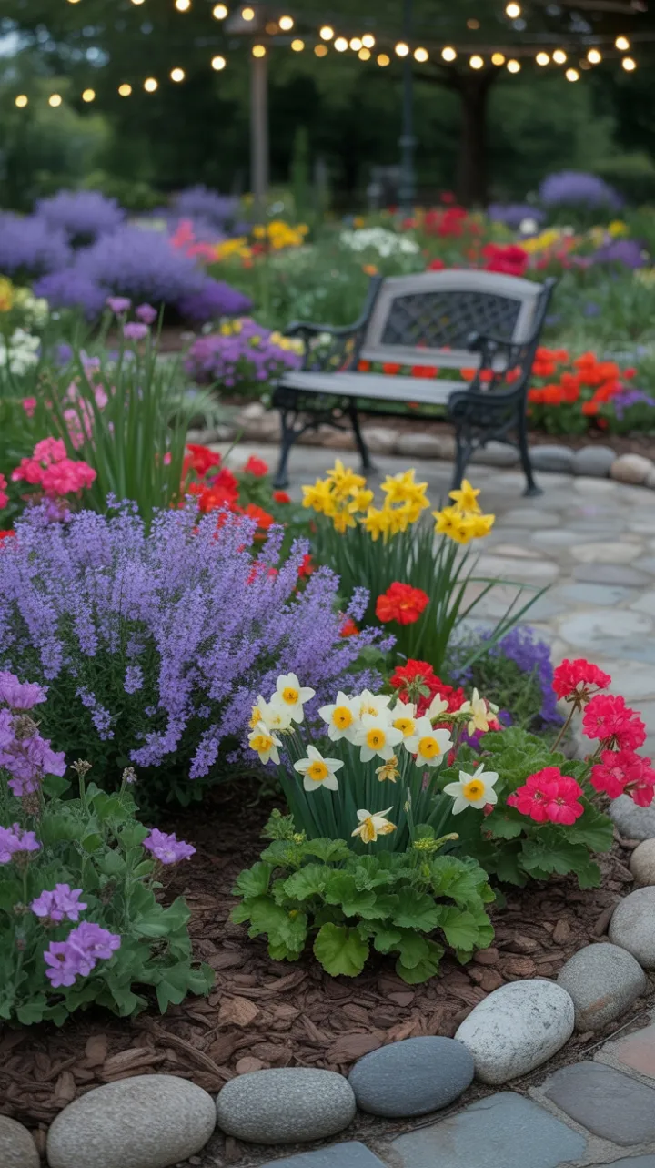 Evening Glow Garden of Blooming Abundance