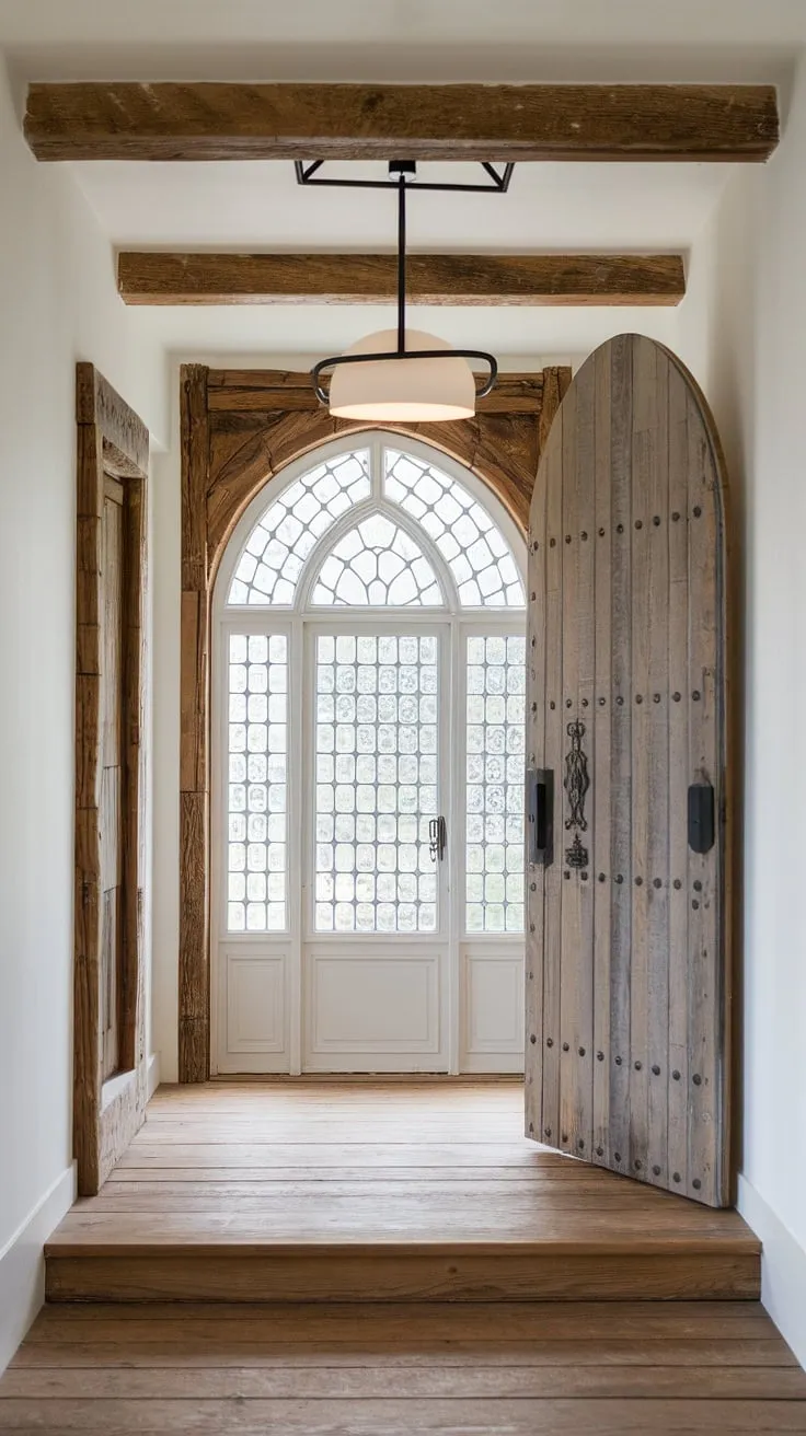 This French country entryway effortlessly combines the warmth of a country style entryway with the refined details of modern French country decor, creating a truly inviting French farmhouse entryway.