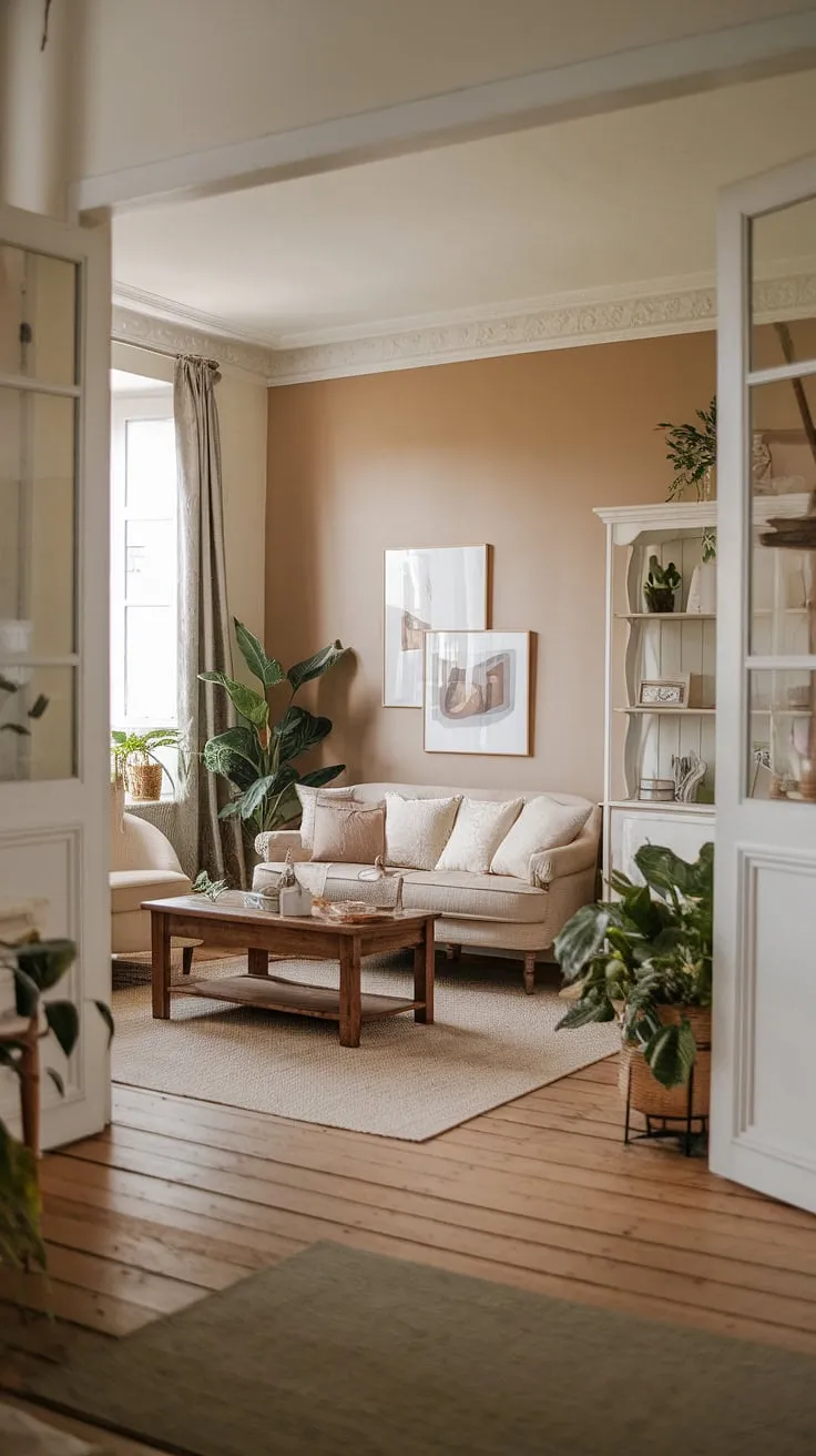 Dreaming of a cozy escape? This small French country home embodies the charm of French cottage living room style, blending rustic French farmhouse decor with elegant country style decor.  The result?  French country interiors that feel both inviting and sophisticated.