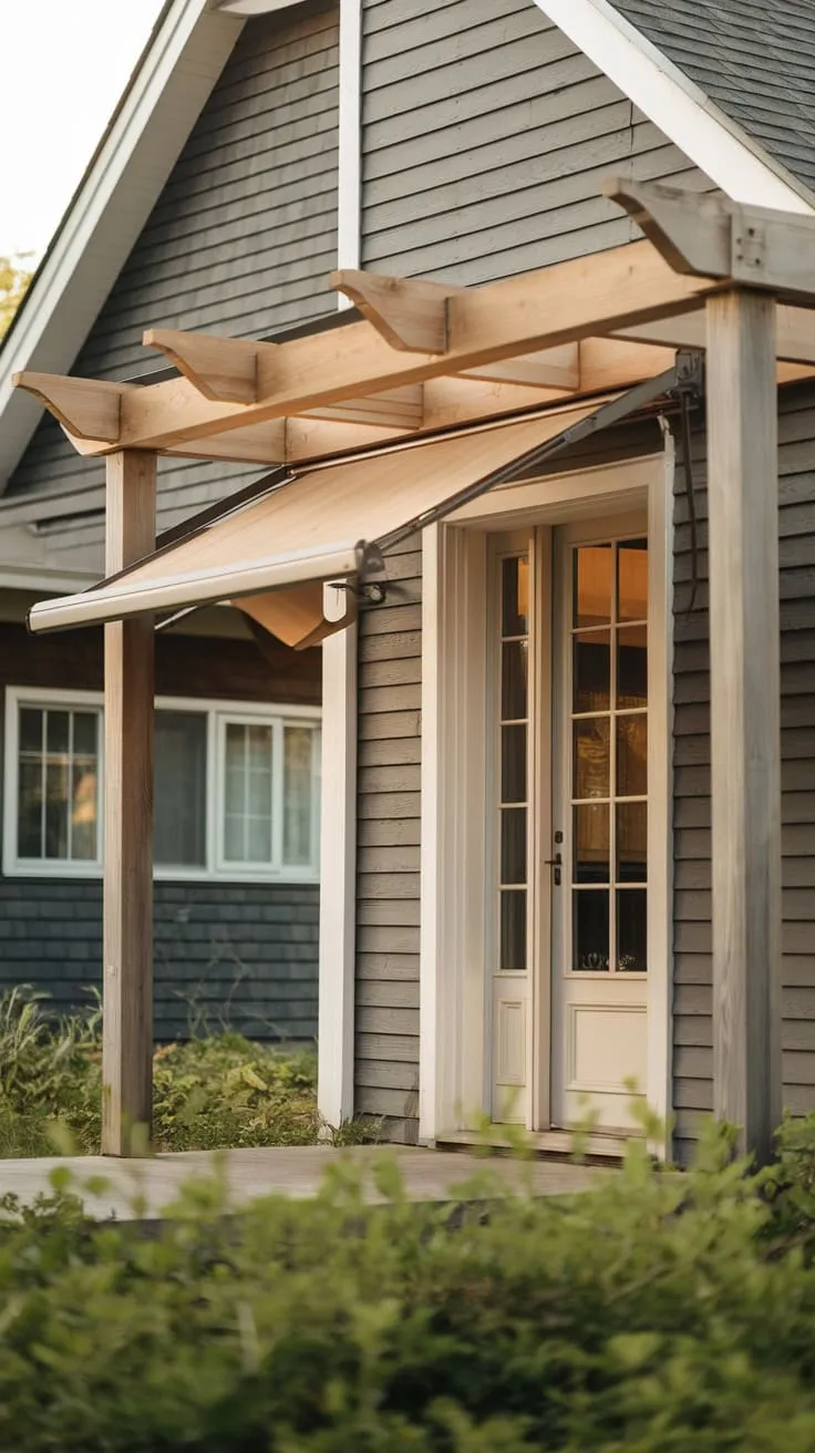 Modern Pergola Adds Warmth to Your Entryway