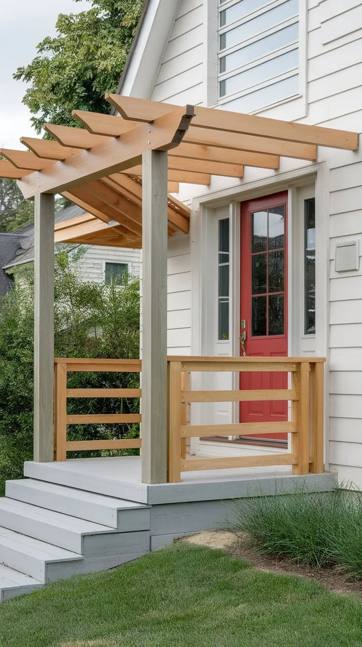 Modern Pergola Adds Charm to Your Entryway