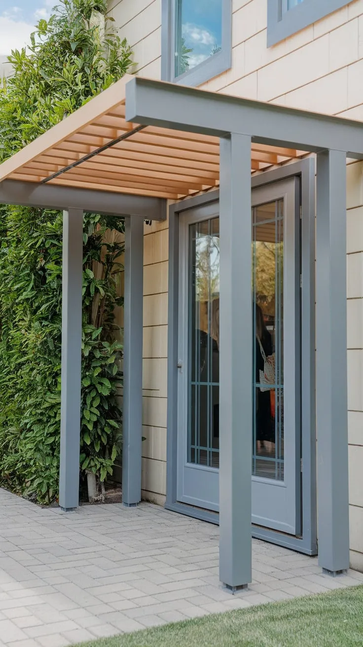 Modern Pergola Awning Adds Charm to Your Entryway