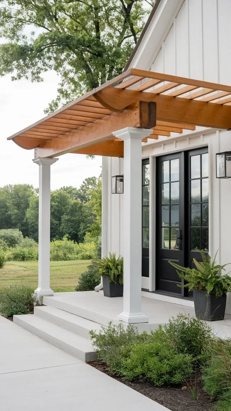 Stylish Front Porch Awning Enhances Curb Appeal