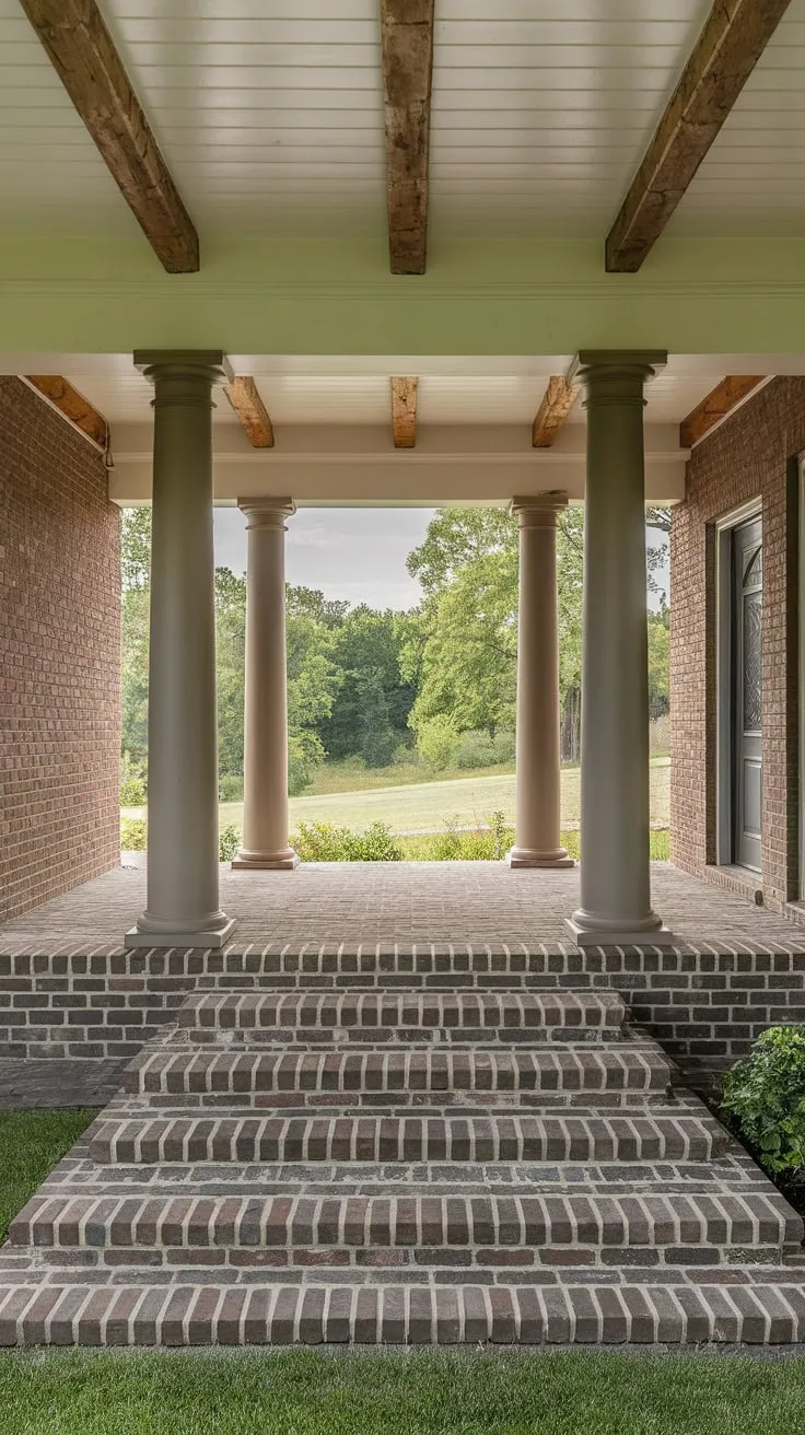 Brick Steps and Lush Views Transform This Porch