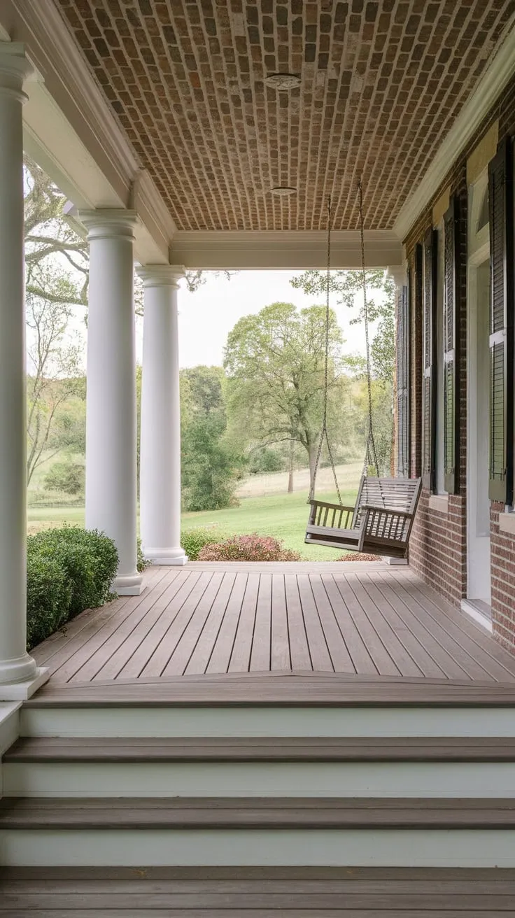 Serene Porch Retreat with Lush Views and Cozy Swing