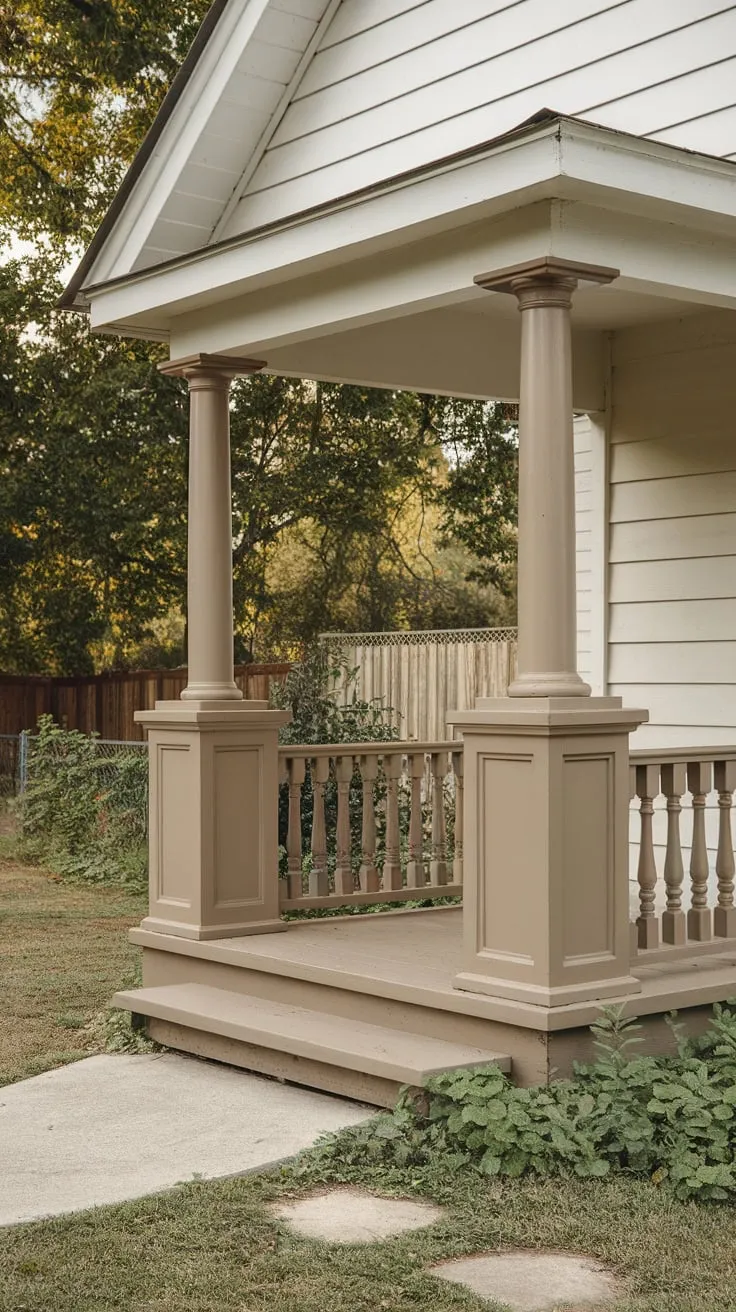 Inviting Porch Oasis Framed by Elegant Columns