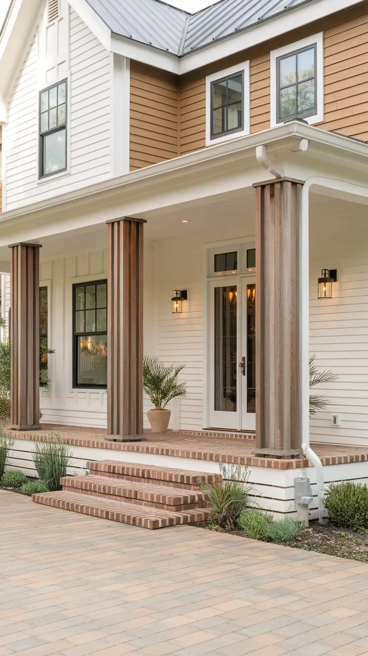 Charming Farmhouse Front Porch Oasis