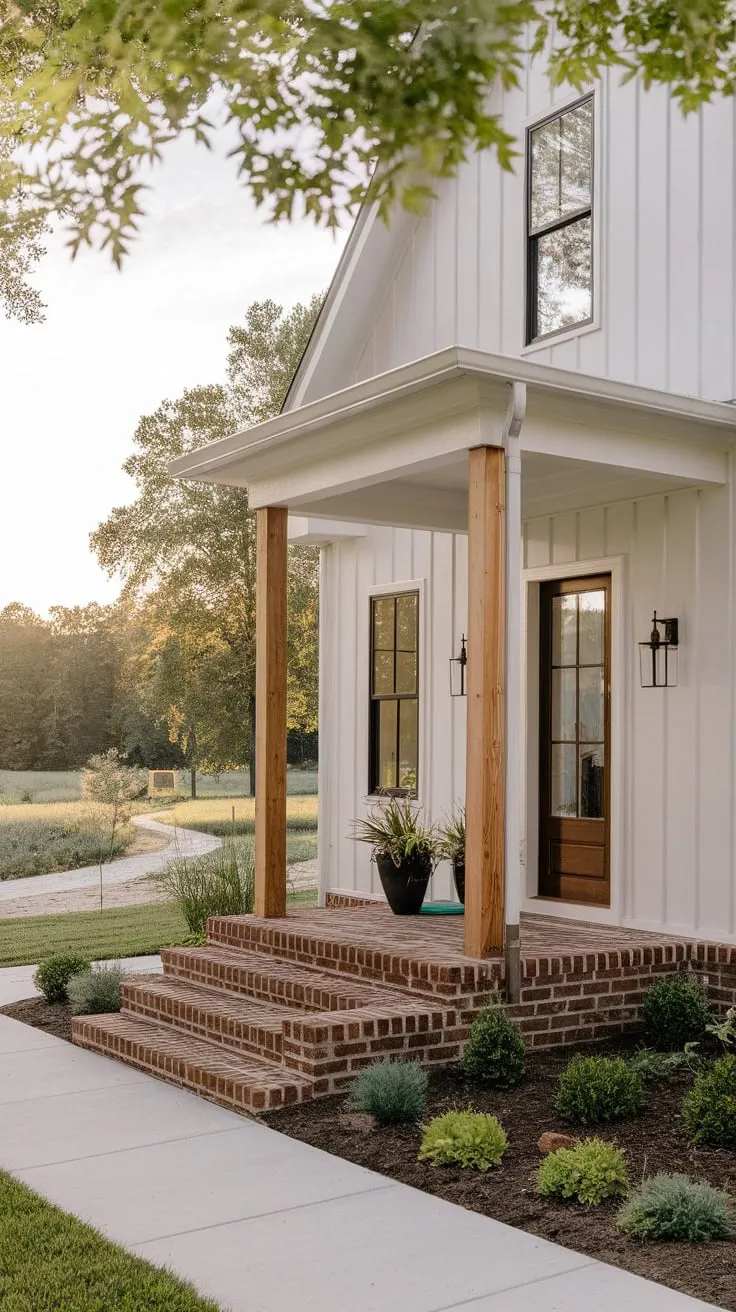 Serene Farmhouse Retreat Featuring a Welcoming Porch