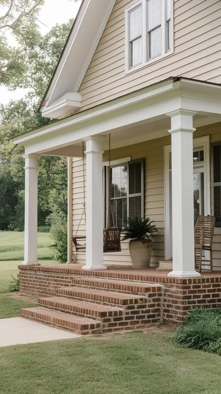 Charming Farmhouse Front Porch Oasis