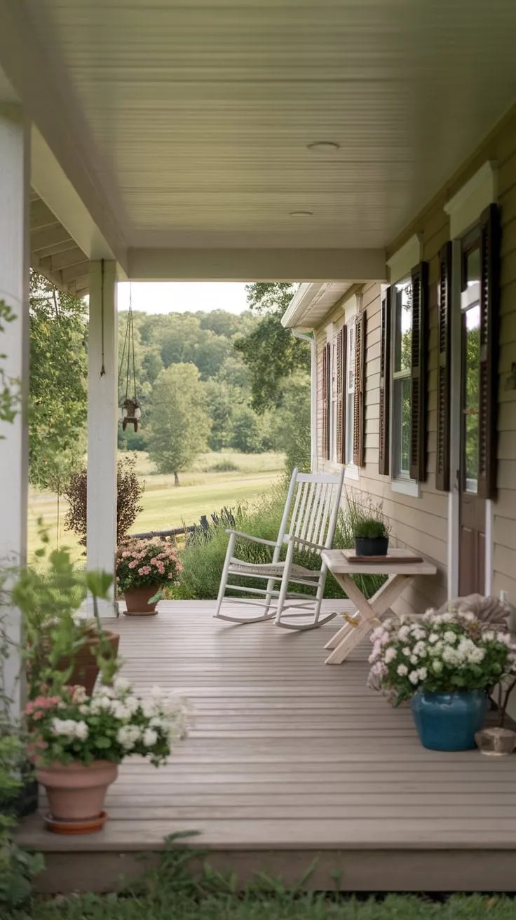 Charming Rustic Front Porch Oasis