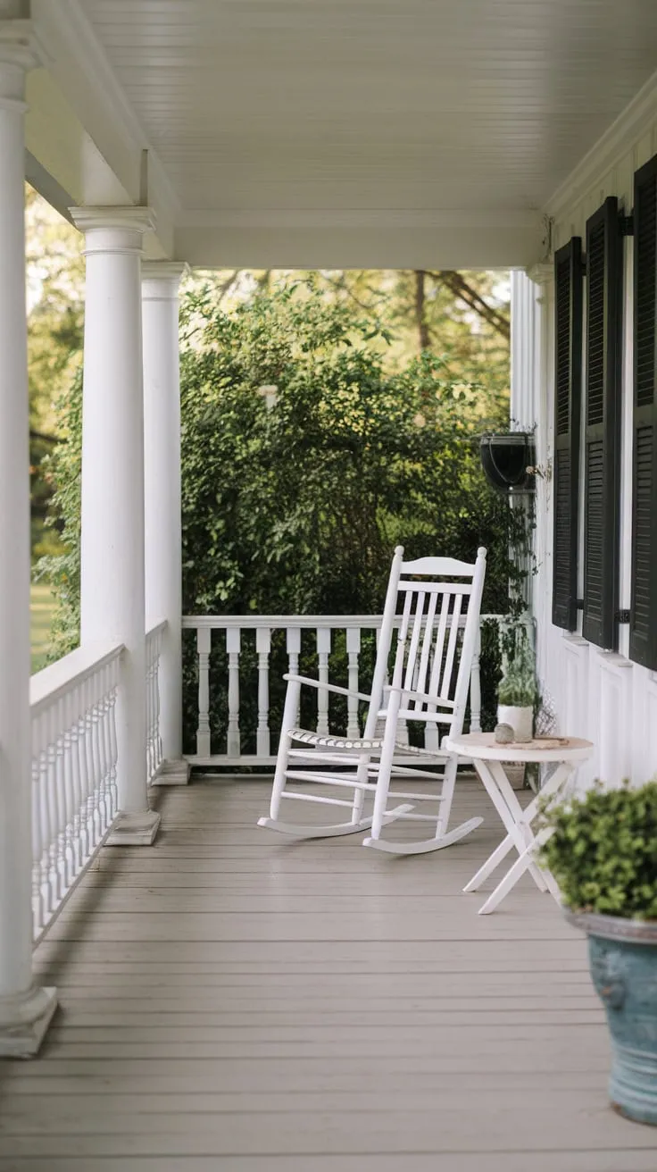 Charming Farmhouse Front Porch Oasis