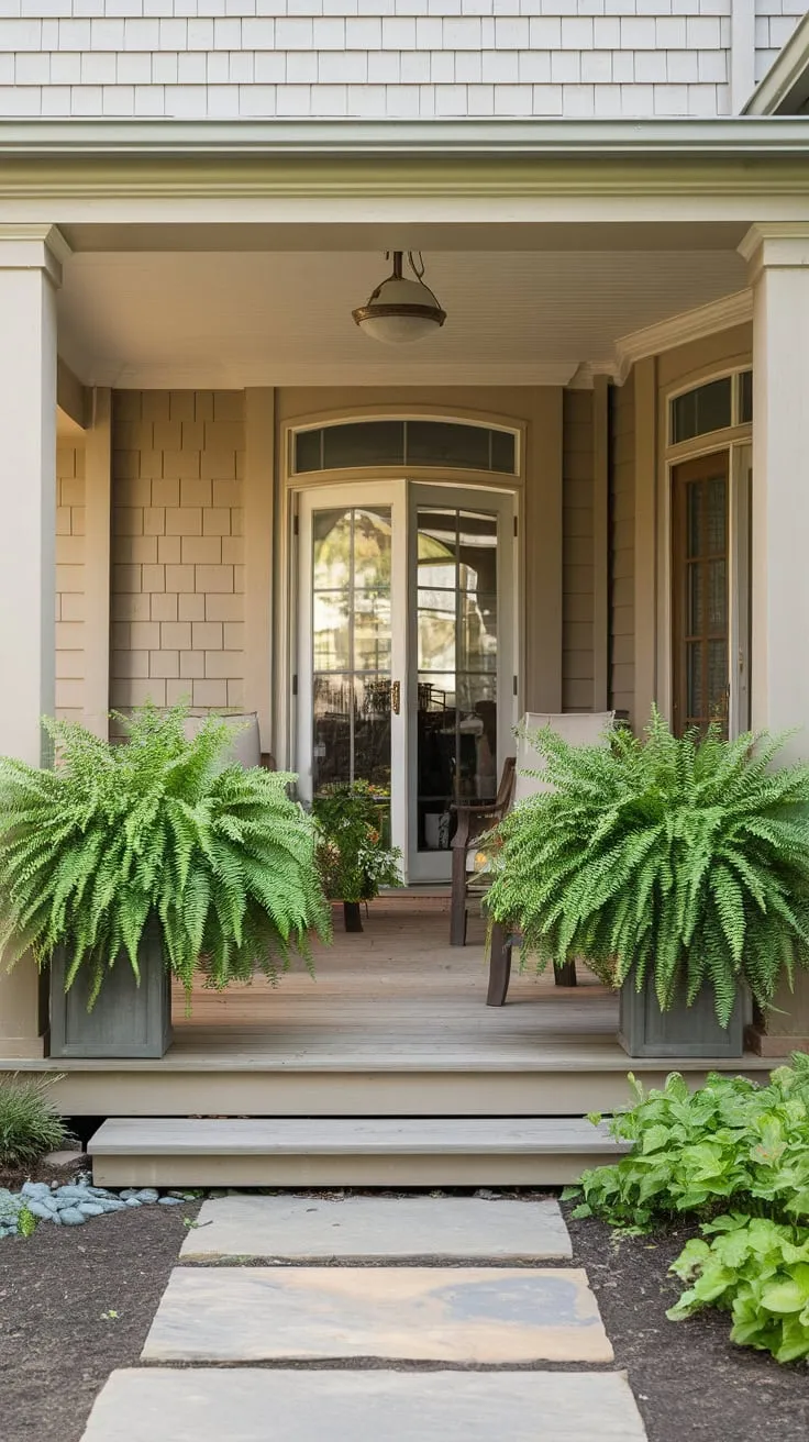 Serene Fern-Filled Porch Oasis