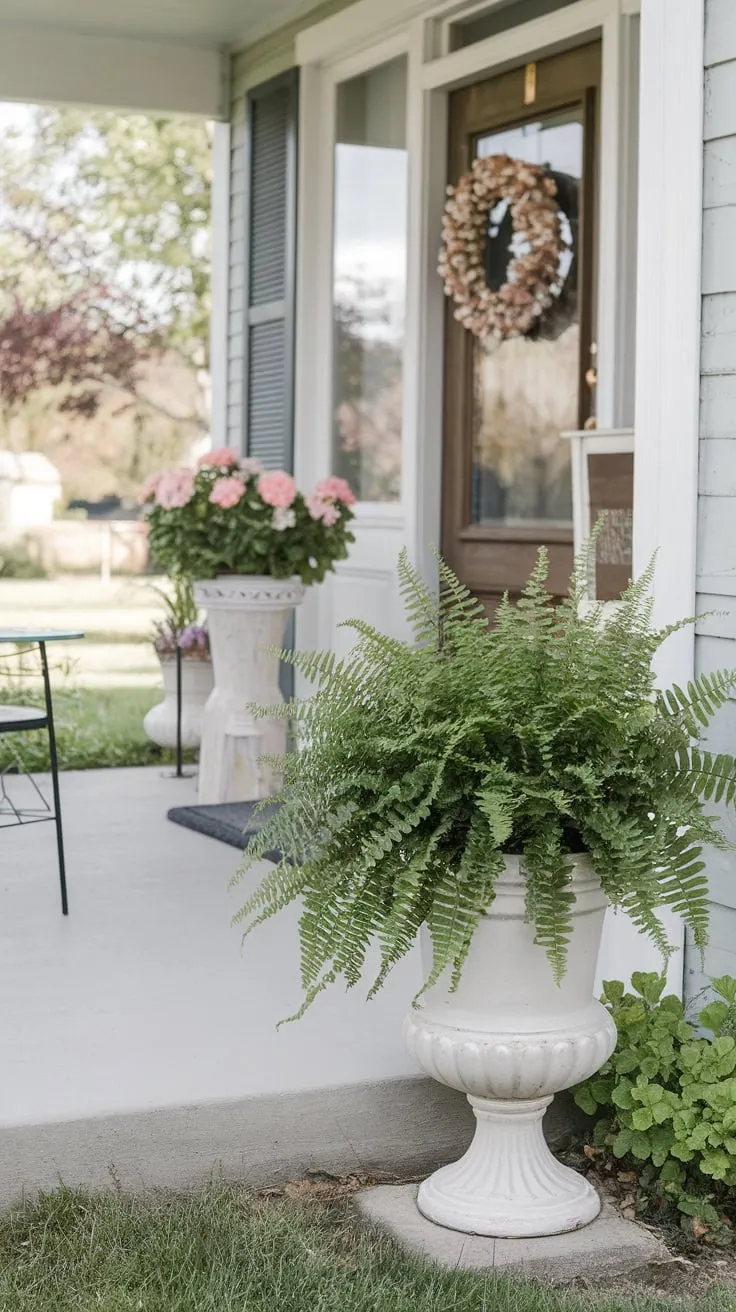 Cozy Fern-Filled Porch Decor Delight