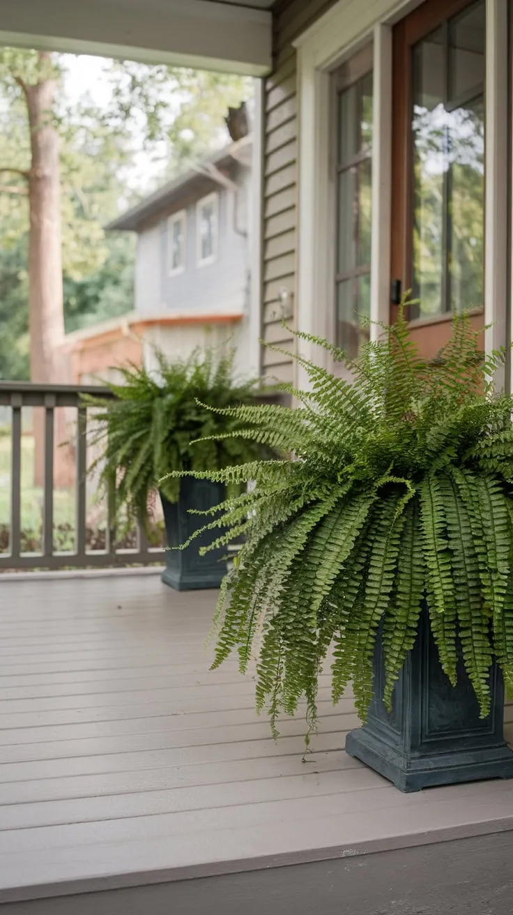 Summer Serenity on the Fern-Filled Porch