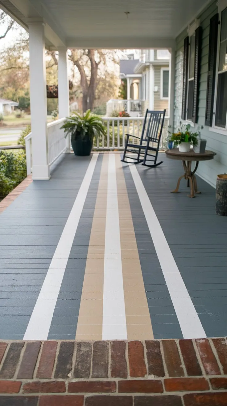 Cozy Vibes on a Striped Porch Retreat