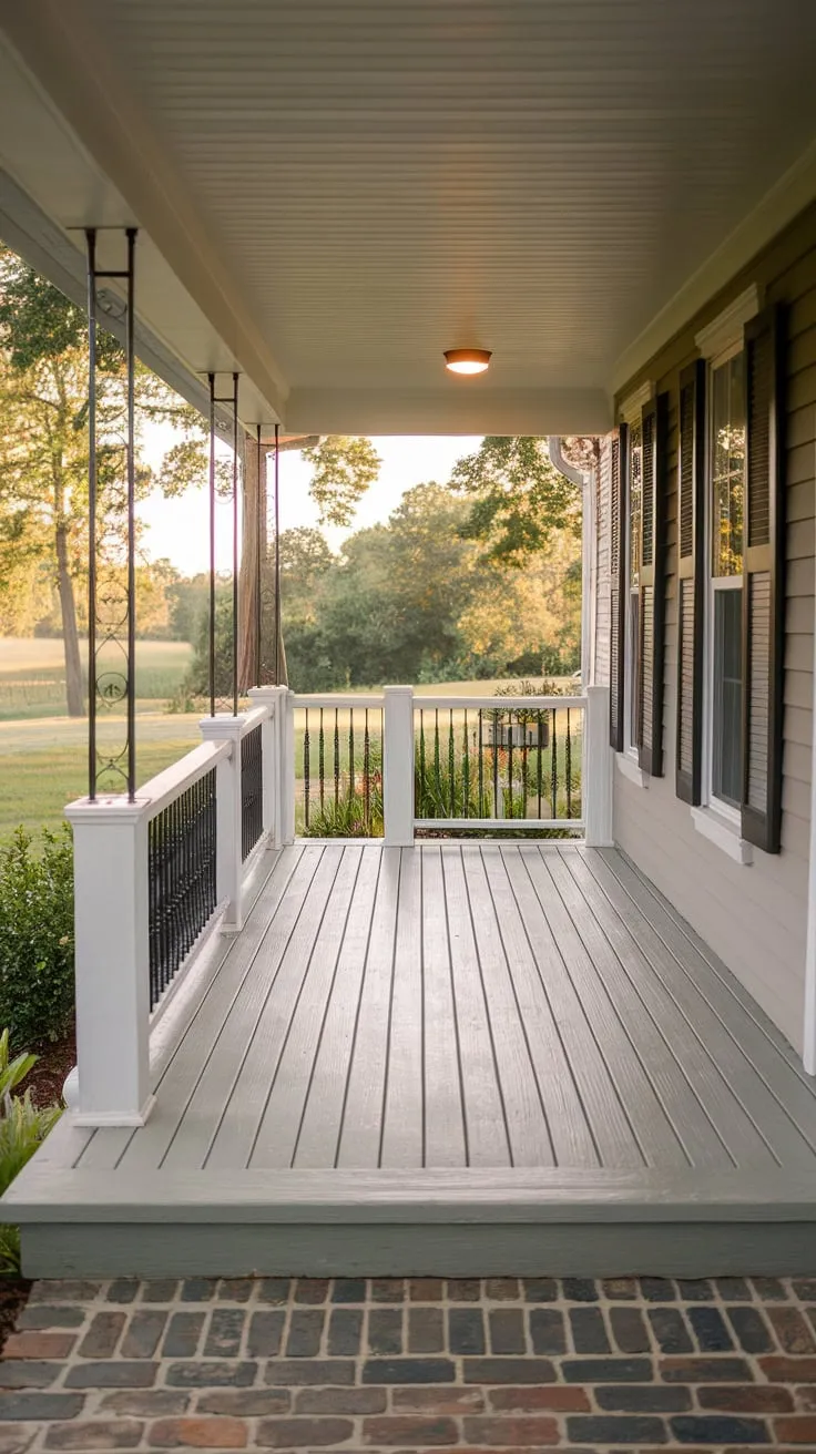 Transform Your Front Porch with a Chic Gray Floor