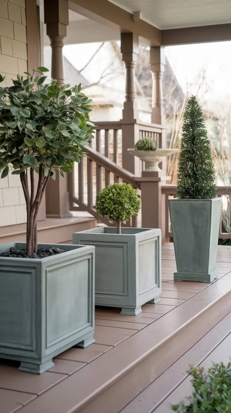 Charming Front Porch Planters for a Welcoming Touch