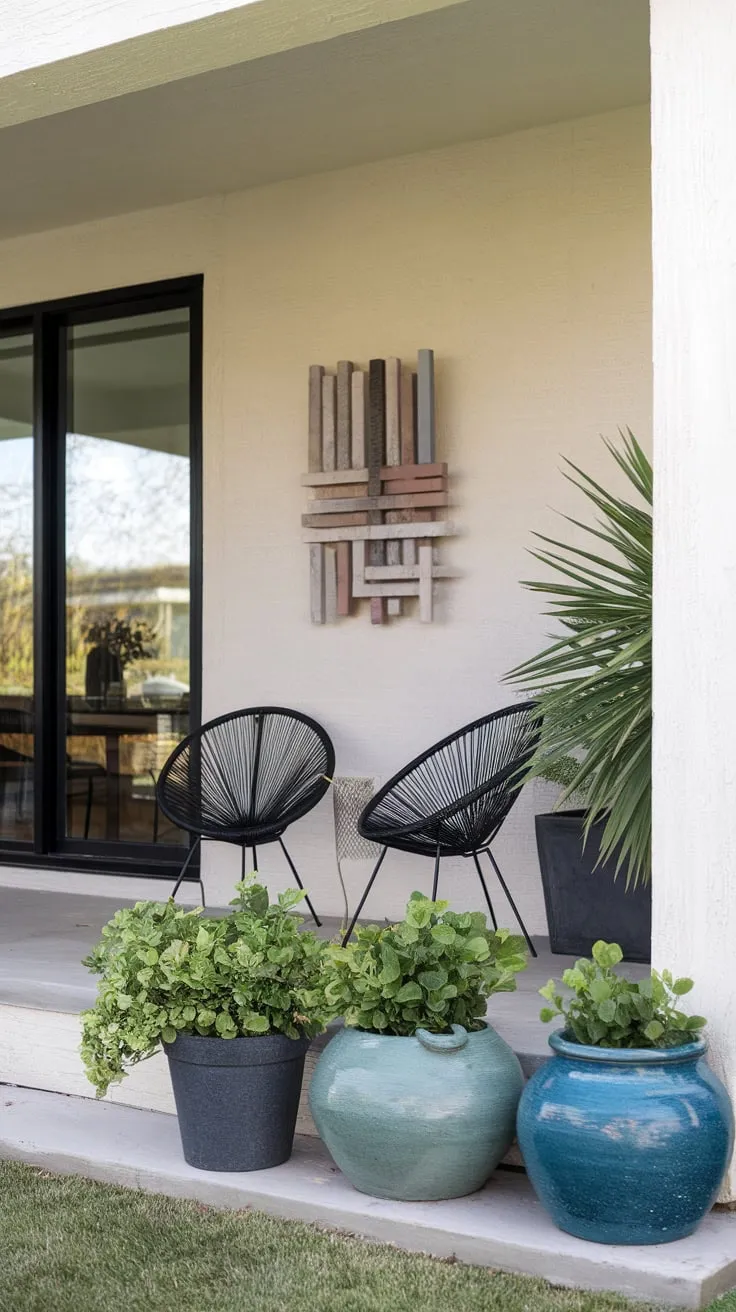 Stylish Greenery on a Cozy Patio