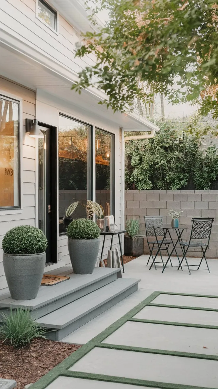 Chic Front Porch Pots Enhance Modern Home Appeal
