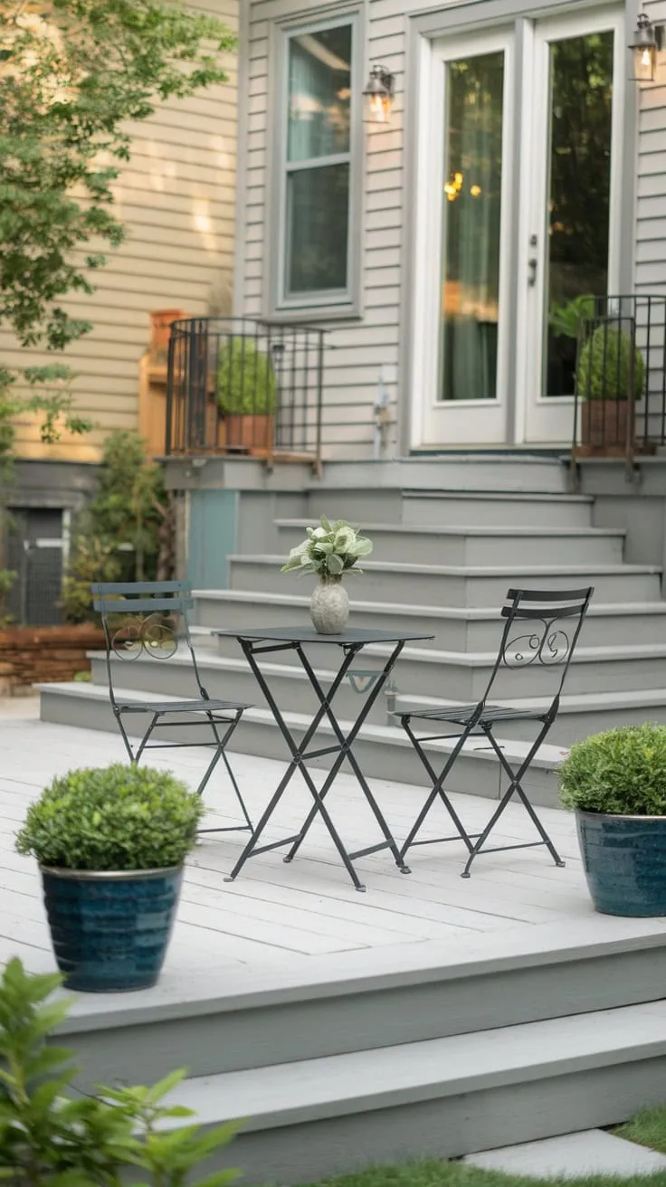 Charming Front Porch Pots Enhance Serene Patio Vibes