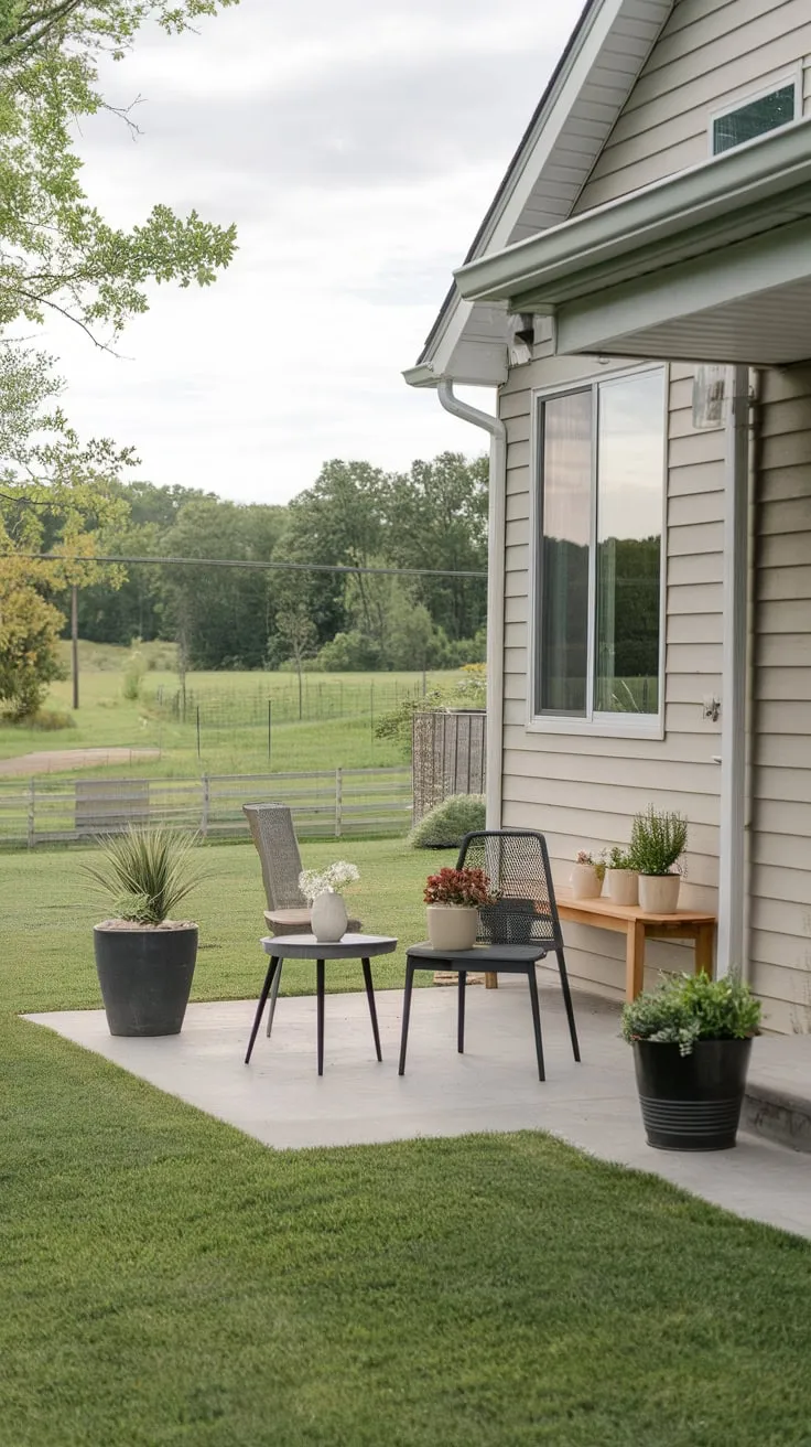 Stylish Potted Plants Transform Backyard Retreat