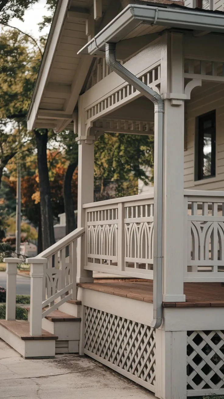 Stunning White Railing Enhances Craftsman Home's Curb Appeal
