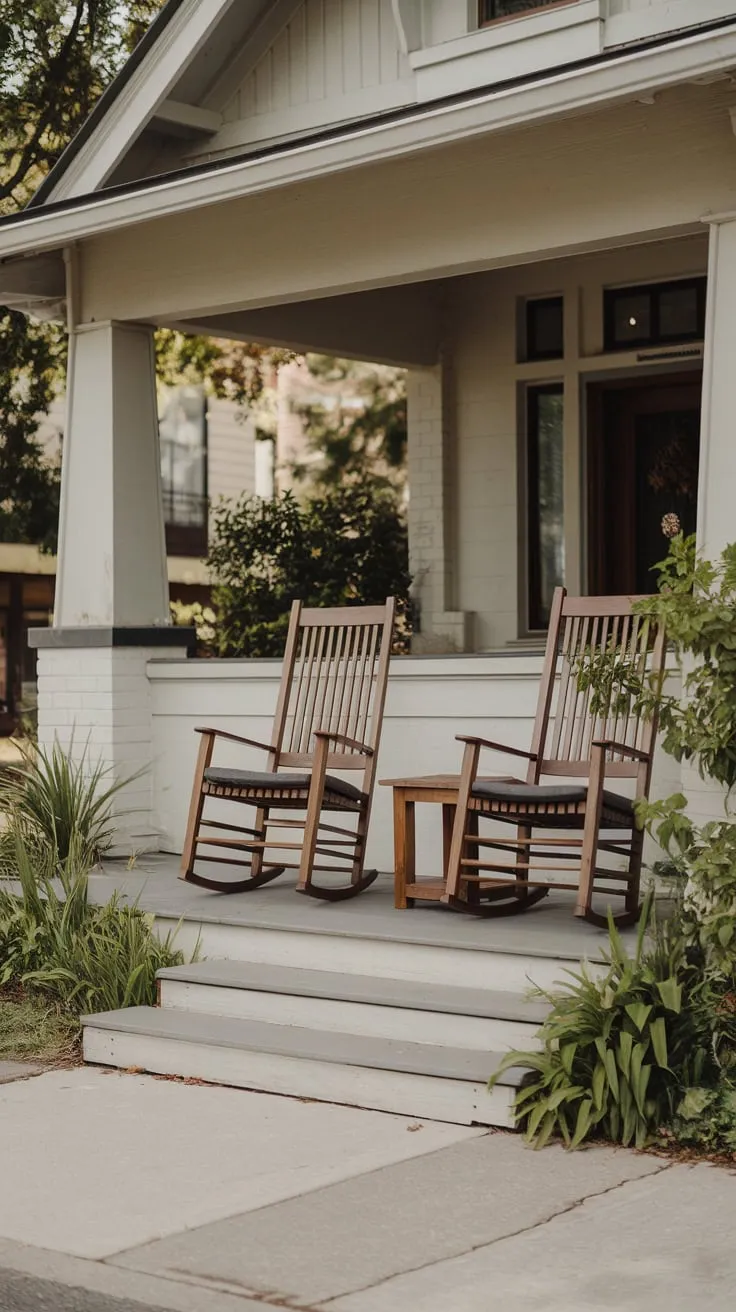 Charming Craftsman Porch with Rocking Chairs