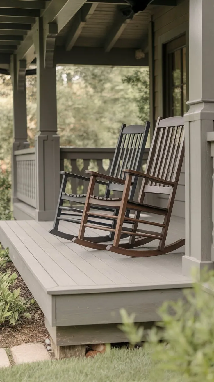 Serene Rocking Chair Retreat on a Welcoming Porch