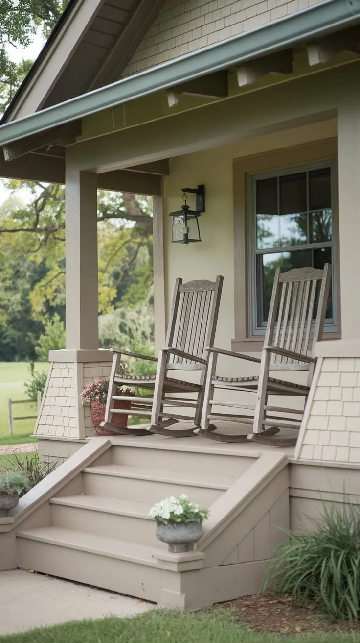 Cozy Front Porch Oasis Surrounded by Nature