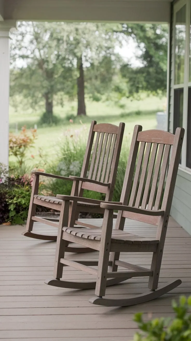 Charming Craftsman Porch with Rocking Chairs