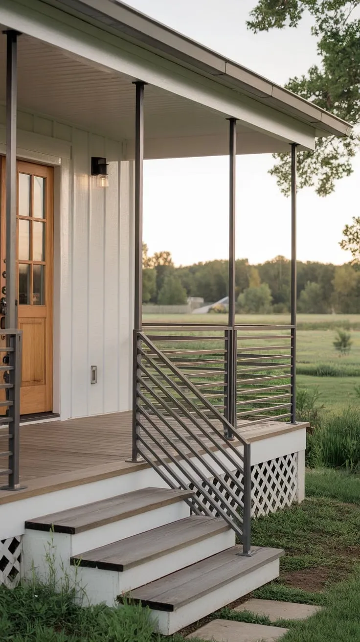 Stylish Steps to Serenity: A Farmhouse Porch Makeover