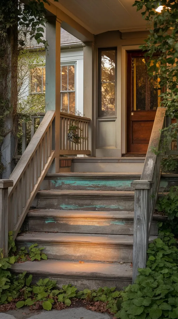 Charming Stone Steps to a Welcoming Front Porch