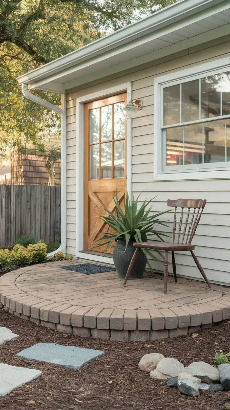 Charming Small Porch Makeover Featuring Vintage Flair