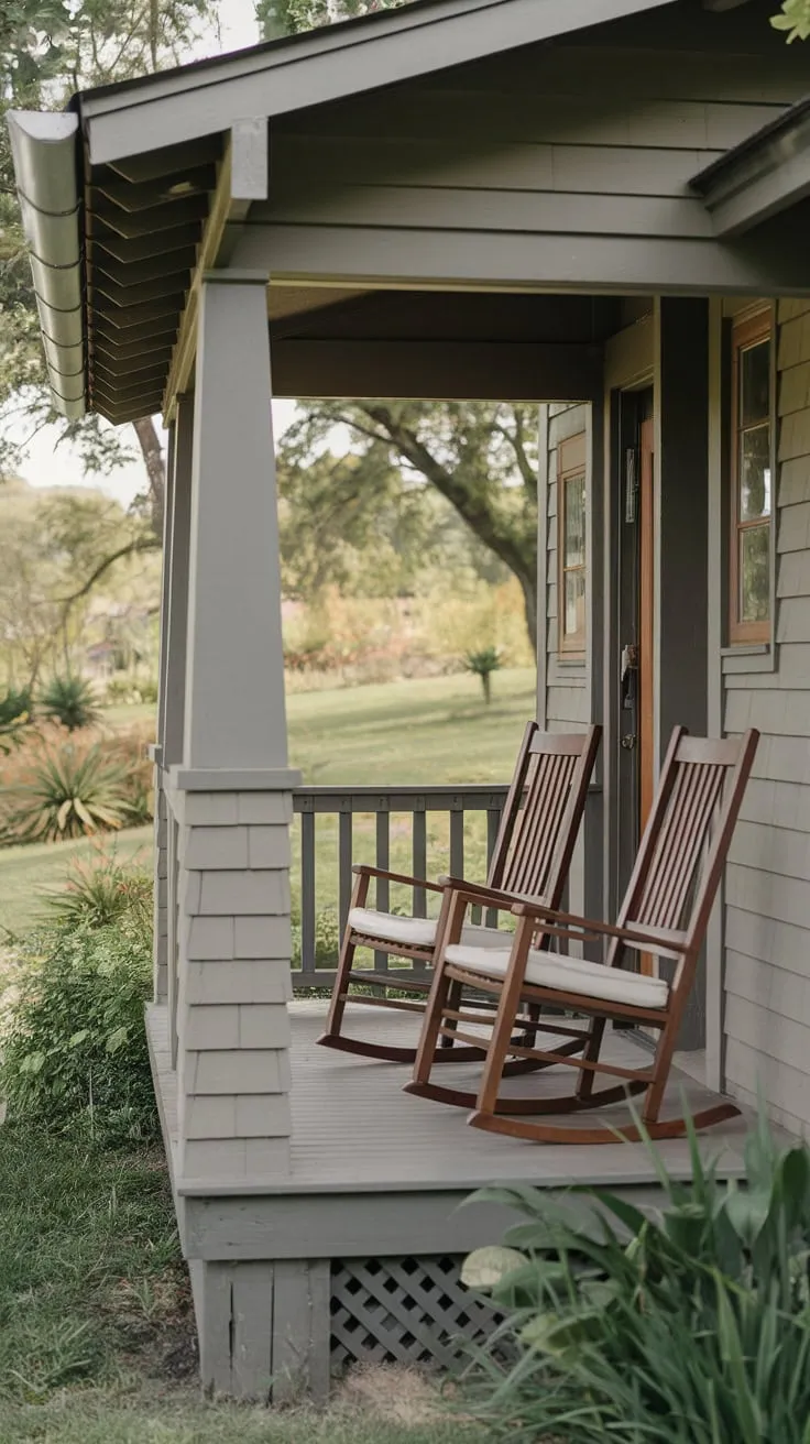 Charming Craftsman Porch with Rocking Chairs