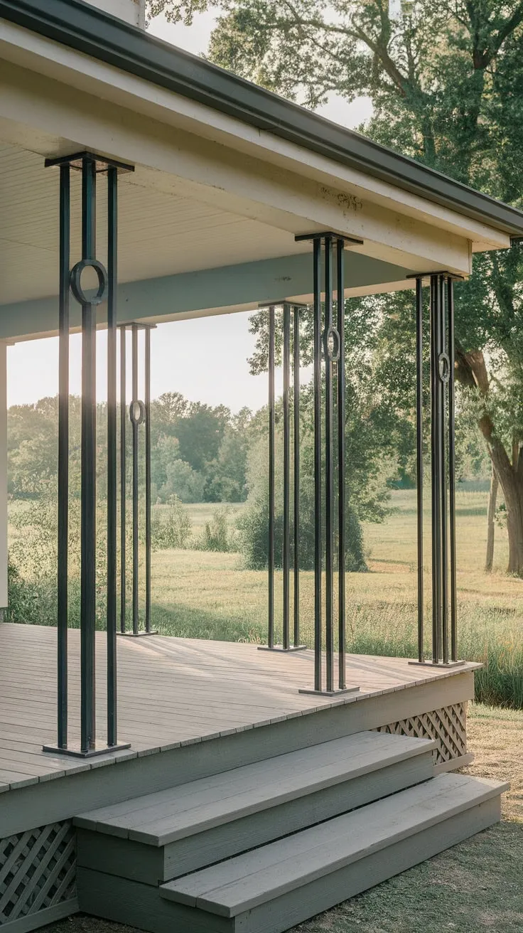 Open-Air Elegance on a Wooden Porch