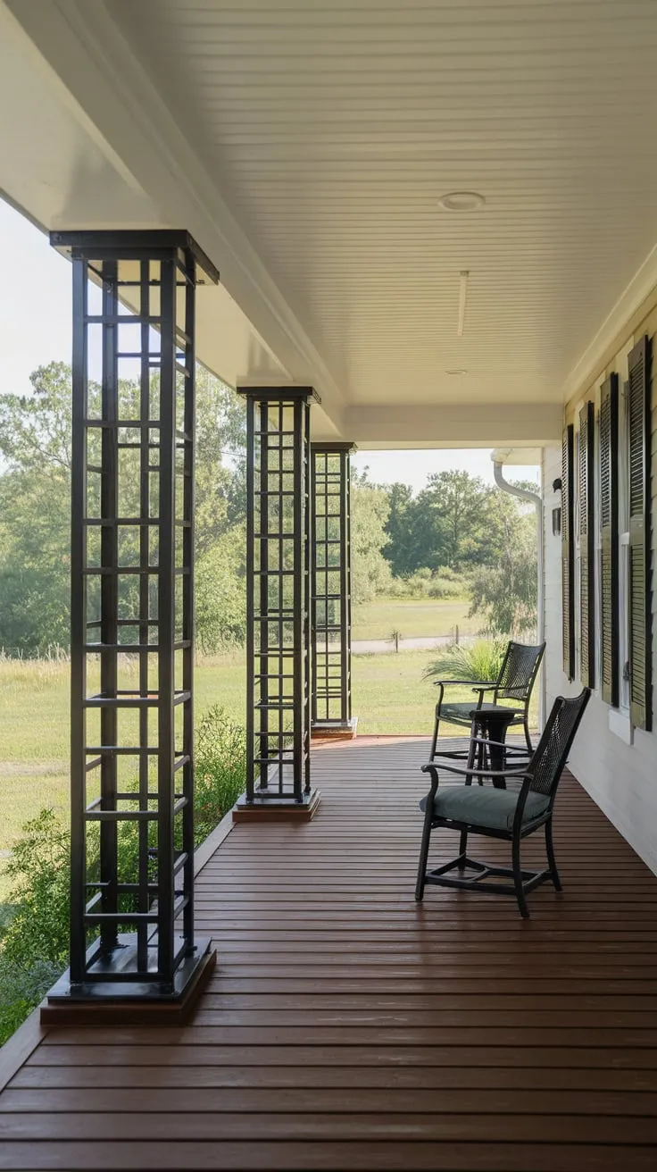 Roofless Charm of a Rustic Porch
