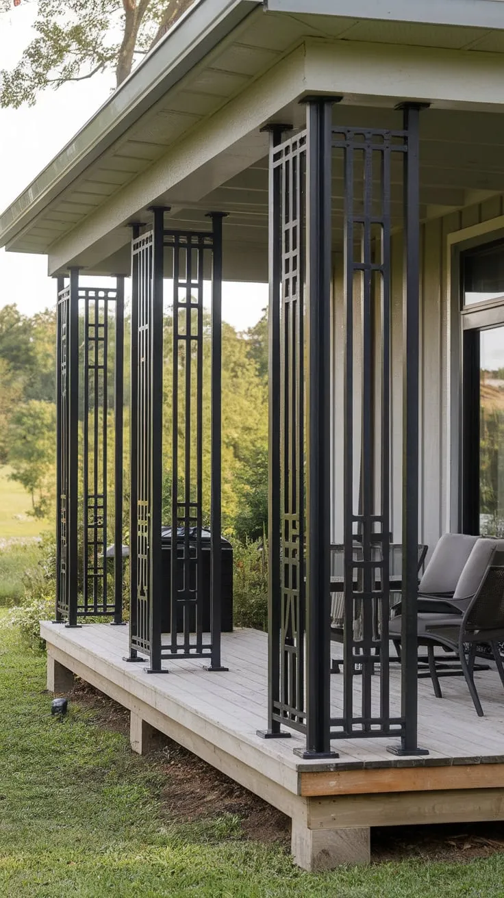 Roofless Charm of a Modern Front Porch