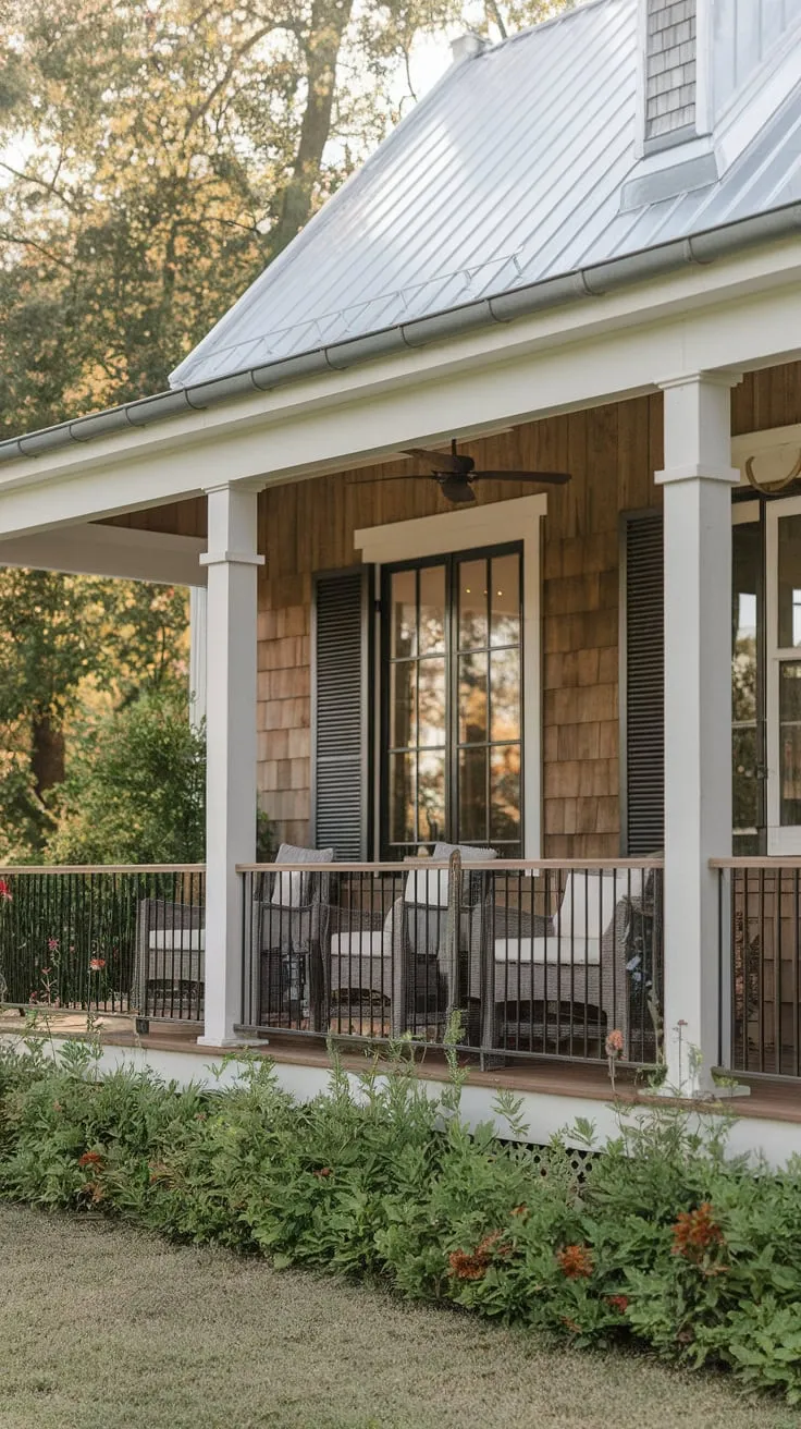 Cozy Retreat on a Lush Front Porch