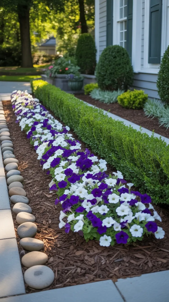 Sunlit Symmetry of Petunias and Boxwood