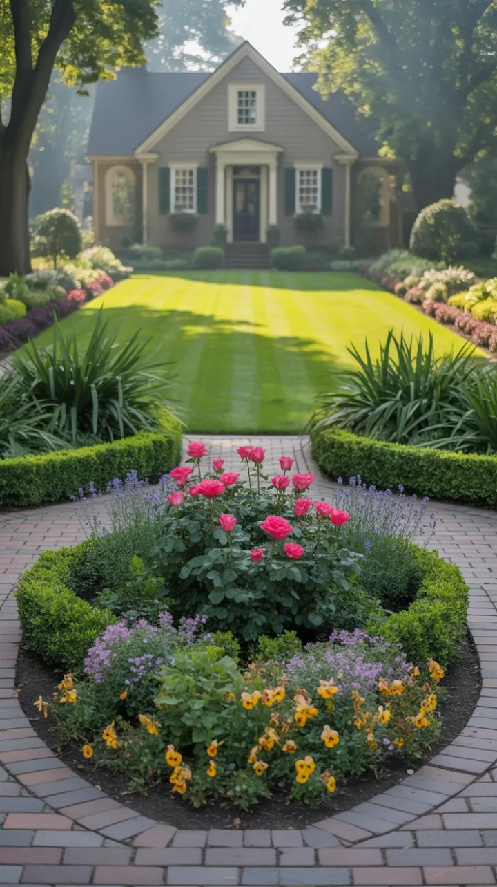 Morning Symmetry in a Colonial Garden