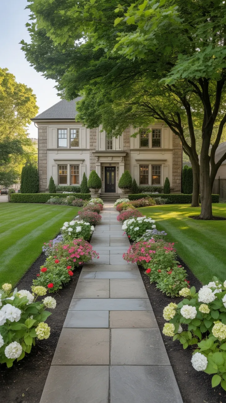 Sunlit Symmetry of a Timeless Garden Home