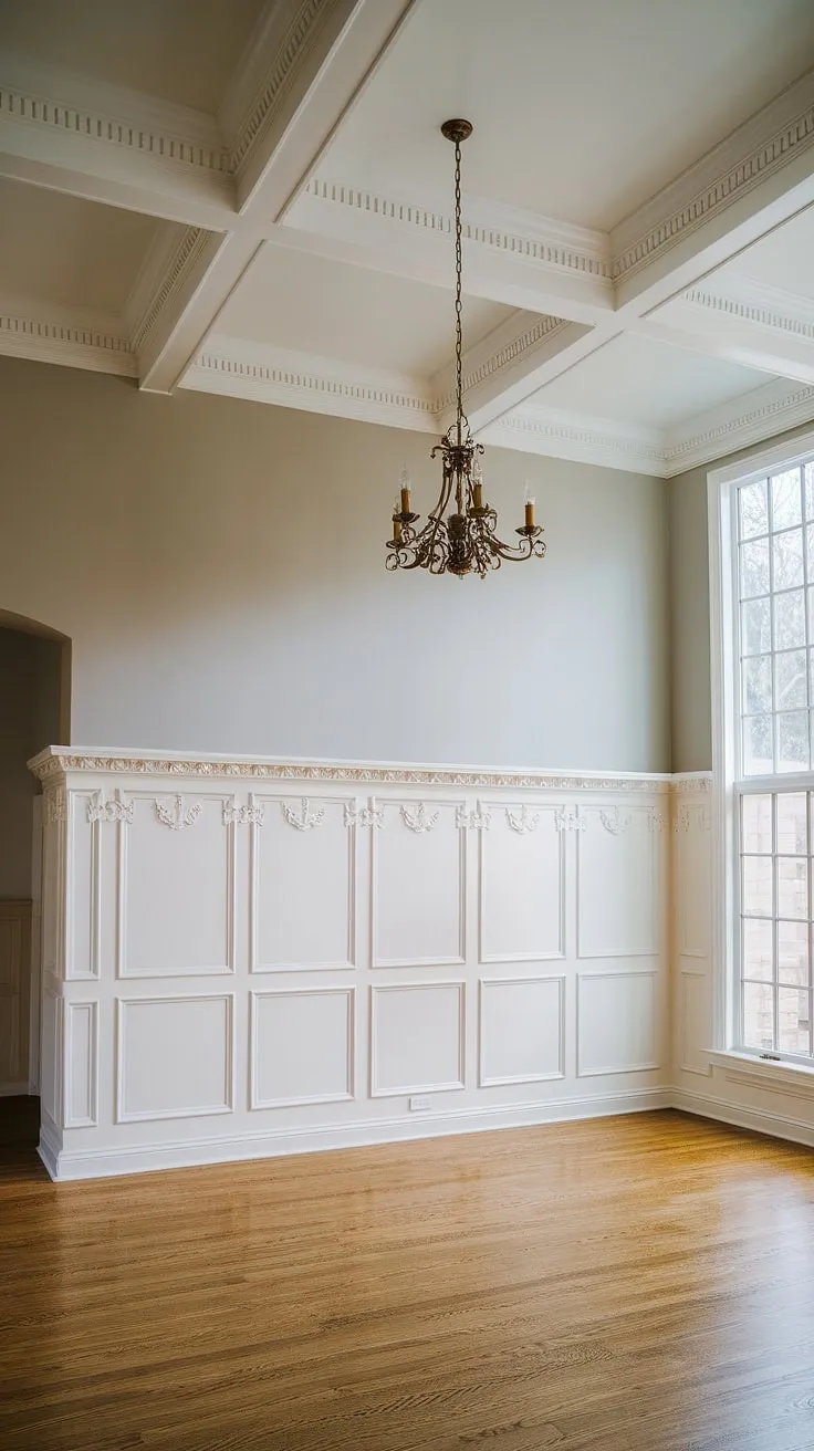 The elegance of this space speaks volumes.  Full wall wainscoting, executed in a stunning Victorian style, elevates this living room.  The intricate wainscoting trim and thoughtful wainscoting designs create a timeless appeal.  Whether you're seeking wainscoting ideas for your own living room, hallway wainscoting, or even wainscoting for entryways, this image offers abundant inspiration.  The high ceiling wainscoting is particularly noteworthy, showcasing the versatility of this design element.  While art deco wainscoting offers a different aesthetic, this Victorian approach is undeniably captivating.  This is a testament to the enduring charm of traditional wainscoting, far surpassing the limitations of wainscoting wallpaper or simpler half panel wainscoting.