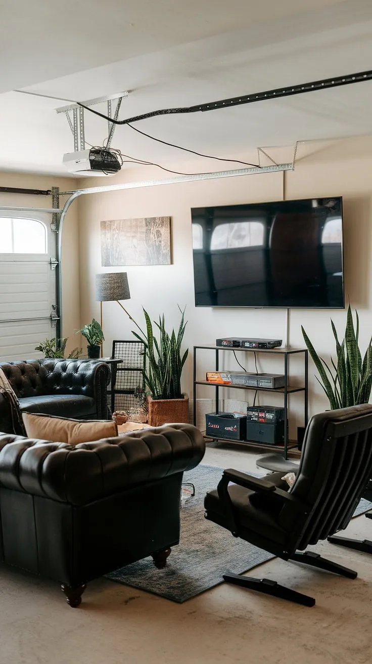Escape the ordinary. This garage conversion games room is the definition of a cool man cave ideas.  With clever garage design and thoughtful touches, this mancave in garage is a gamer's paradise.  Find inspiration for your own hobby room ideas and gaming garage ideas in this stunning garage game room transformation.  Explore the ultimate garage man cave ideas.