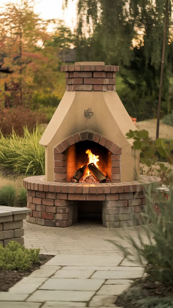 The warm glow of this charming garden fireplace, perfect for cozy evenings in your outdoor living space, transforms even a small backyard into a magical retreat.  Its compact design makes it an ideal small space fireplace or patio fireplace, offering the ambiance of a larger outdoor fire pit or outdoor chimenea without overwhelming the area.  This electric outdoor fireplace is a low-maintenance way to enjoy the beauty of fire year-round.