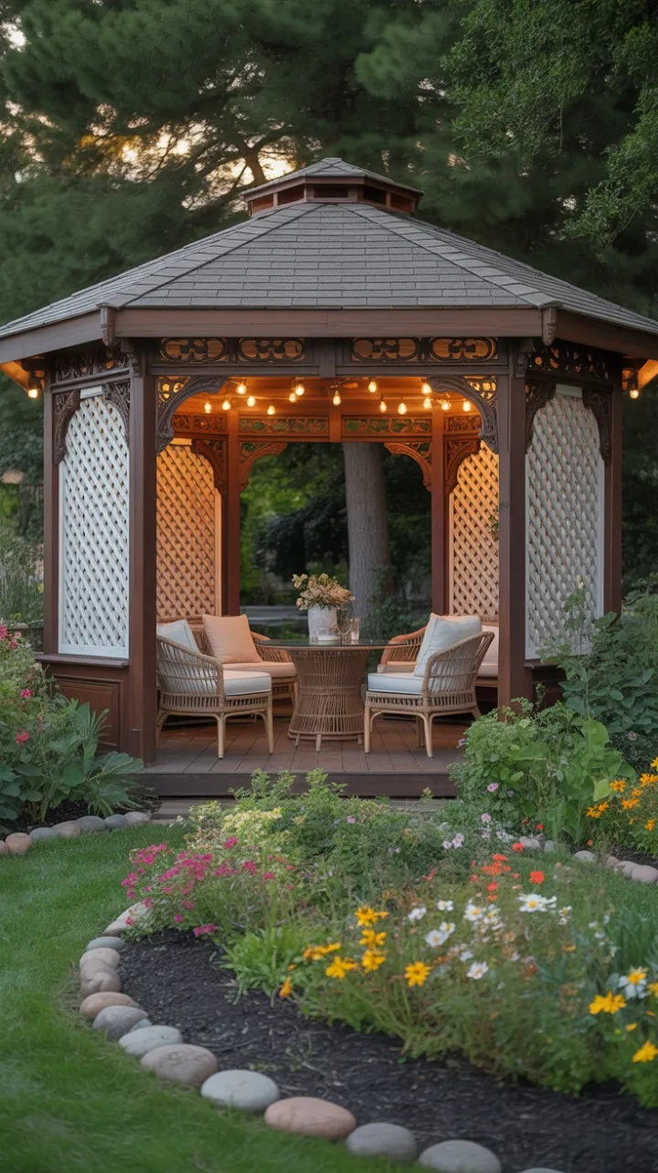 Sunlit Garden Gazebo Retreat