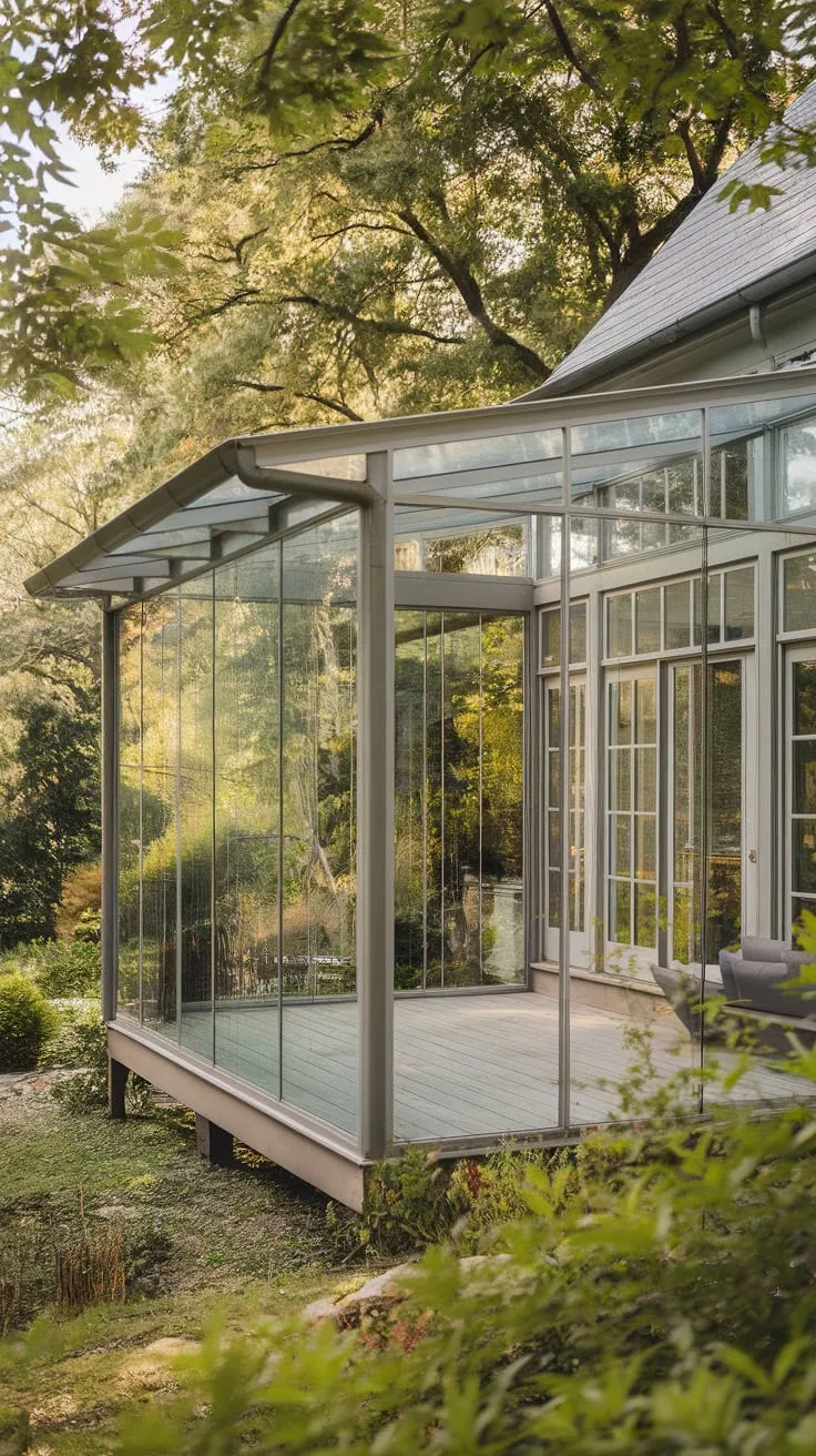 Serene Glass Porch Oasis