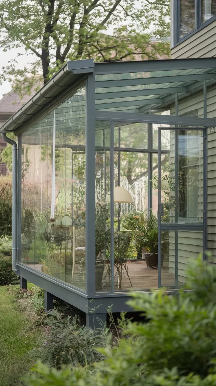 Serene Glass Porch Oasis
