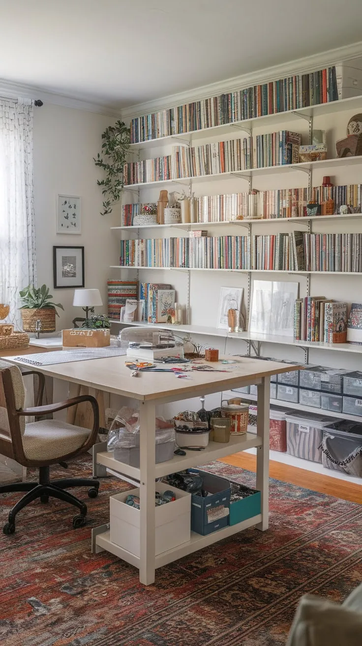 Transform your spare room into a creative sanctuary—a guest room craft room combo perfect for both relaxation and crafting.